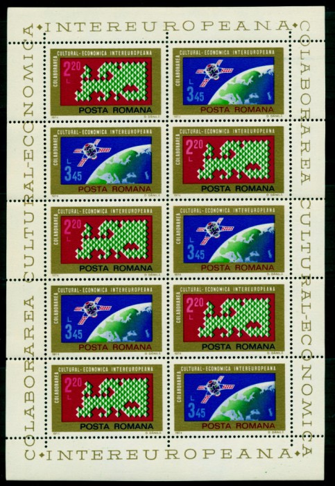 1974 LP845a INTEREUROPEANA MNH Mi: RO 3189-3190KB