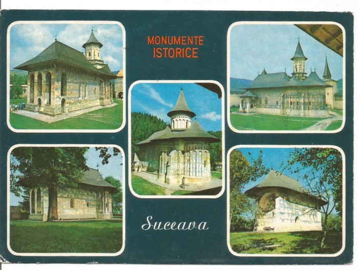 @carte postala- SUCEAVA- Monumente istorice