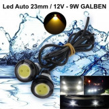 Leduri auto exterior, 23mm, 12V, 9W, Led Smd, IP65, Galben