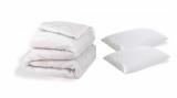 Set Pilota 200x220 cm + 2 Perne 50x70 cm Somnart Confort, Microfibra Relax KipRoom, Umplutura Poliester, Alb