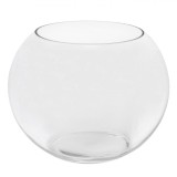 Vază Decorativă Sticlă, Rotundă, Culoare Transparentă, Diametru 30x24.5 cm, Oem