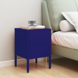 Noptiera Gossi Bleumarin Otel 35x35x51cm cu Raft Reglabil si Incuietoare