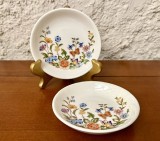2 FARFURIOARE DIN PORTELAN ENGLEZESC AYNSLEY FINE BONE CHINA- "COTTAGE GARDEN" D11,2CM
