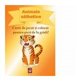Animale salbatice. Carte de jucat si colorat pentru picii de la gradi!