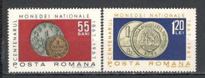 Romania.1967 100 ani moneda nationala TR.225 foto