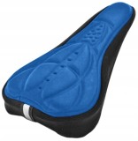 Husa pentru sa de bicicleta, universala, din spuma gel, confortabila, 15.5 x 25.5 x 5 cm, albastru negru
