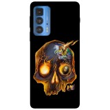 Husa compatibila cu Motorola G20 model Fire Skull, Silicon, TPU, Viceversa, Transparent, Carcasa