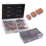 Set 60 conectori electrici rapizi, terminale cu clips, PCT-212, PCT-213, PCT-215, Kraft