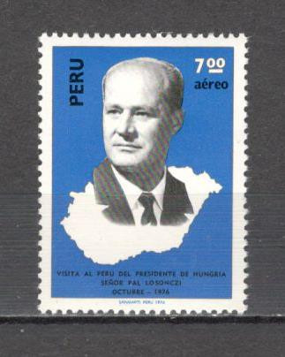 Peru.1976 Posta aeriana-Vizita presedintelui Ungariei CP.15