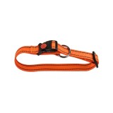 ZGARDA NYLON PENTRU CAINI ORANGE REFLECTORIZANT CLICK 15MM 30-45CM