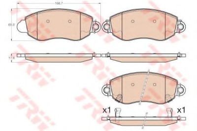 Set placute frana,frana disc FORD TRANSIT caroserie (FA) (2000 - 2006) TRW GDB2006 foto