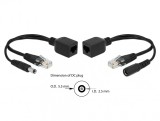 Set adaptor pasiv PoE RJ45 DC 5.5 x 2.5 mm, Delock 66024