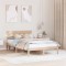 vidaXL Cadru de pat cu headboard Maro 140 x 190 cm Lemn masiv de pin 872170