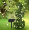 Ghirlanda Luminoasa Solara 20m, 120 LED Alb Cald, Exterior, Gradina, Terasa