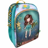 Rucsac Gorjuss Deep Secrets, 2 Compartimente, 34x43x22cm, Poliester, Multicolor, Fete, Scoala Generala