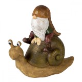 Cumpara ieftin Figurina Gnom cu melc din polirasina 10x5x10 cm