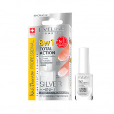 Tratament profesional pentru unghii 8 in 1, Eveline Cosmetics, Silver Shine 12ml foto