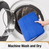 Covoras de baie albastru 50x80 cm, absorbant si antiderapant, usor de spalat