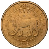San Marino 5 Euro 2019 (Zodia Leu) KM-581 UNC !!!