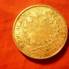 Moneda 10 franci Franta 1965 , argint , cal FB -apr.NC