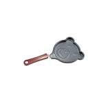 Mini tigaie din metal in forma de ursulet, otel carbon, cu maner din plastic, 27x14cm Handy KitchenServ, Perfect Home