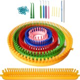Set de accesorii pentru tricotat Alimelt, plastic/metal, multicolor, 20 piese