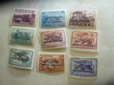 Serie mica Grecia 1944 cu supratipar , 9 valori