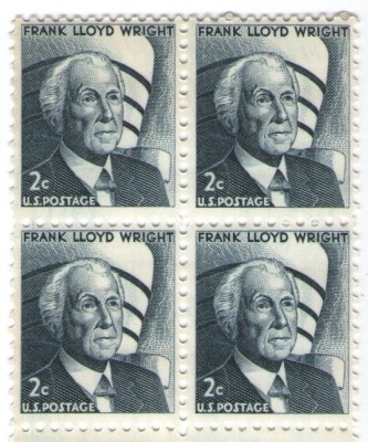 Statele Unite 1966 - Frank Lloyd Wright, neuzata de 4 foto