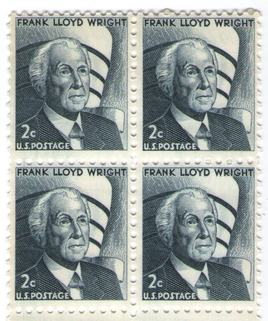 Statele Unite 1966 - Frank Lloyd Wright, neuzata de 4