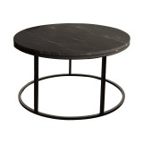 Cumpara ieftin Masuta de cafea Drion marmura neagra melamina metal negru 60x60x40 cm