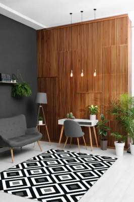 Covor living/dormitor, Denmark Geometric Gri, BCF,OW Scandic 2667,KS2,X 67x120cm foto