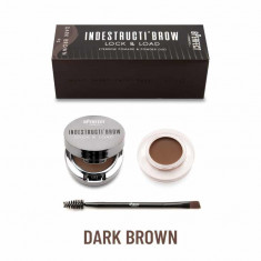 Pomada + Fard + Pensula pentru sprancene BPerfect Indestructi&amp;#039;Brow Lock&amp;amp;Load Eyebrow Pomade&amp;amp;Powder DUO, 4g - 668 Dark Brown foto