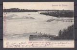 Carte Postala Romania - Salutari din Slatina Romanati - Tarani plutand pe apa Oltului