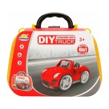 Cumpara ieftin Set de constructie masini 4 in 1, Sunman, Rosu