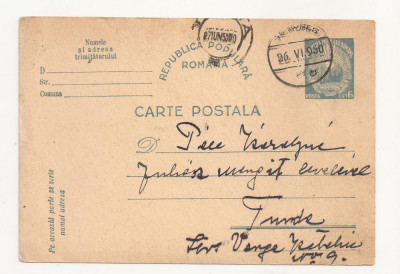 RS1 Carte Postala Romania - circulata 1950, Turda foto