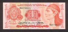 HONDURAS █ bancnota █ 1 Lempira █ 1989 █ P-68c █ UNC █ necirculata
