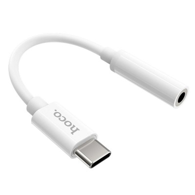 Hoco LS30 White - Adaptor Type-C la Jack 3.5mm pentru Casti foto
