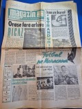 Ziarul magazin 25 iulie 1964 - articol si foto orasul bucuresti ,stranduri, articol pele ,orasul barajul bicaz
