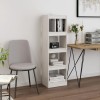 Bibliotecă/Separator cameră, alb, 40x30x135,5 cm, lemn de pin