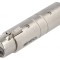 Adaptor XLR 3-Pin Masculin-Feminin Argintiu