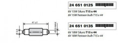 Bec 6V15W T15X42 S8,5 foto