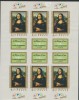 UNGARIA 1974 Mona Lisa Bloc nedantelat nestampilat de 6 timbre MNH