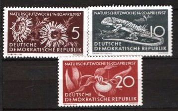 GERMANIA (DDR) 1957 &ndash; CONSERVAREA NATURII. SERIE NESTAMPILATA, F146