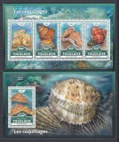 Togo 2016 - Fauna Marina - COCHILII - SCOICI - Bloc + Colita - MNH