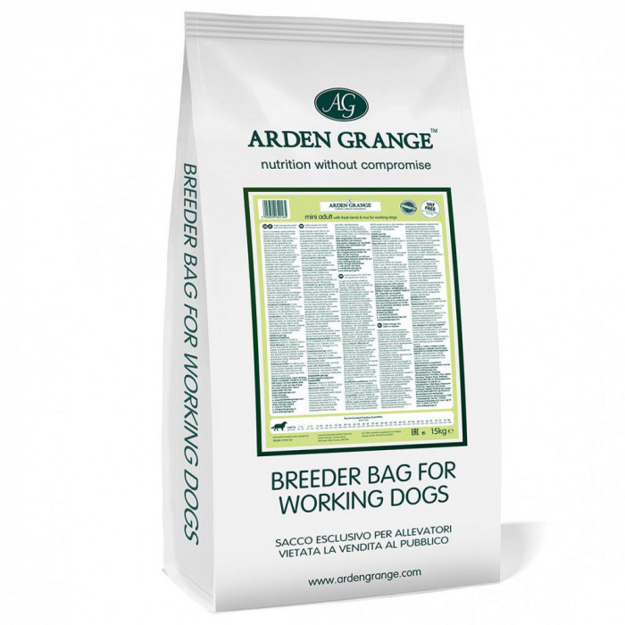 ARDEN GRANGE Breeder Bag Adult Mini rich in fresh lamb &amp;amp; rice 15 kg