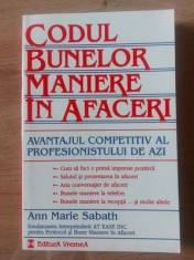 Codul bunelor maniere in afaceri- Ann Marie Sabath