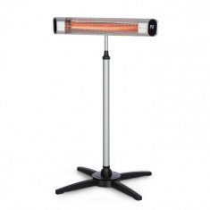 Blumfeldt Dark Wave Stand, incalzitor cu infraro?u, 2000 W, IP65, suport, argintiu foto