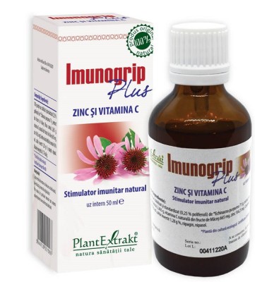 IMUNOGRIP PLUS ZINC &amp;amp; VITAMINA C 50ml PLANTMED foto