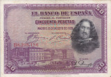 SPANIA 50 pesetas 1928 VF/VF+!!!