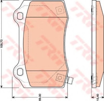 Set placute frana,frana disc JEEP GRAND CHEROKEE II (WJ, WG) (1998 - 2005) TRW GDB4171 foto
